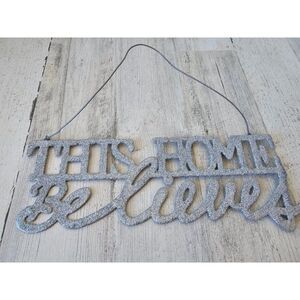 Glitter this home believes ghost sign Halloween decor